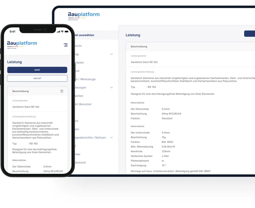 Bauplatform Hauptansicht